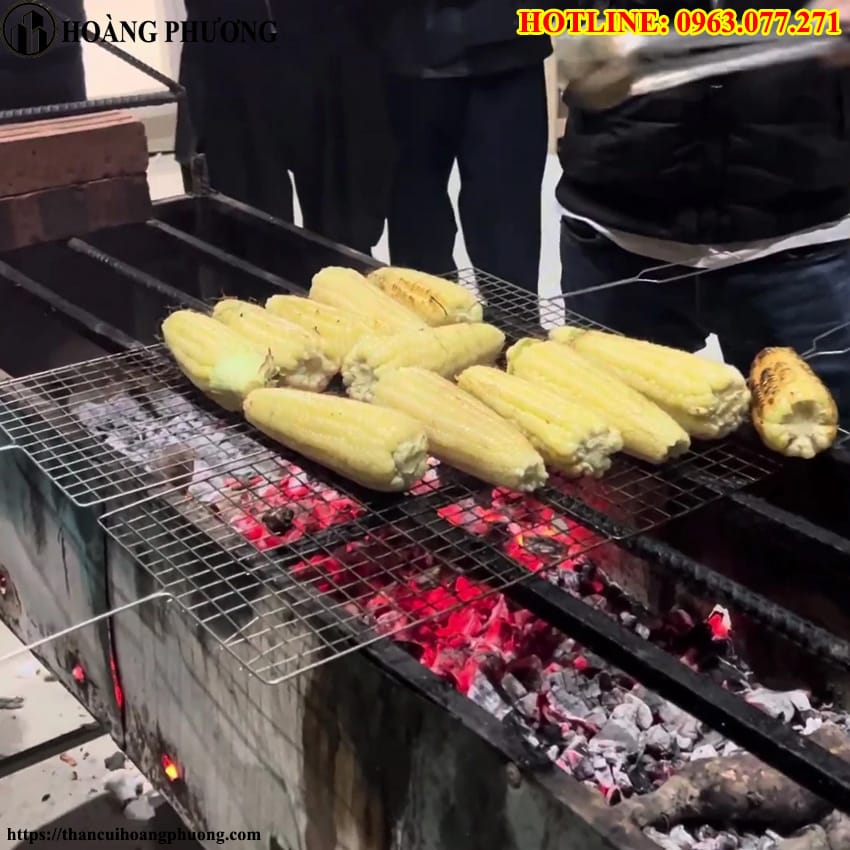 cách nướng ngô bằng than củi