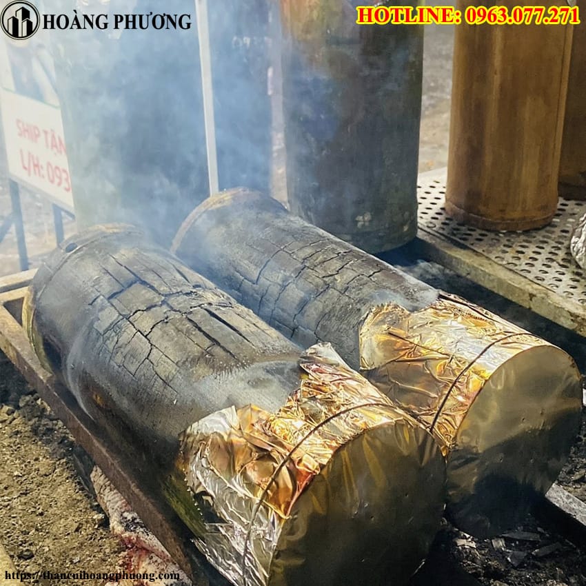 cách làm gà nướng ống tre bằng than củi
